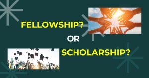 WHAT IS THE DIFFERENCE BETWEEN FELLOWSHIP AND SCHOLARSHIP